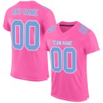 Custom Pink Light Blue-White Mesh Authentic Football Jersey Custom Pink Light Blue-White Mesh Authentic Football Jersey