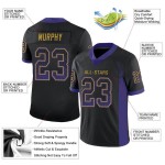Custom Black Purple-Old Gold Mesh Drift Fashion Football Jersey Custom Black Purple-Old Gold Mesh Drift Fashion Football Jersey