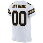 Custom White Black-Old Gold Mesh Authentic Football Jersey Custom White Black-Old Gold Mesh Authentic Football Jersey