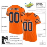 Custom Orange Navy-White Mesh Authentic Football Jersey Custom Orange Navy-White Mesh Authentic Football Jersey