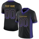 Custom Black Purple-Old Gold Mesh Drift Fashion Football Jersey Custom Black Purple-Old Gold Mesh Drift Fashion Football Jersey